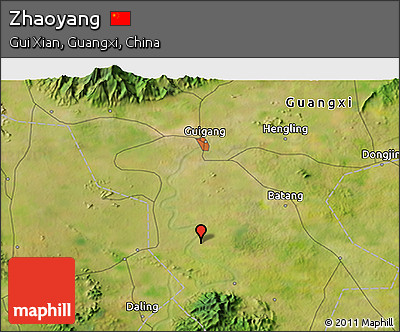 Satellite 3D Map of Zhaoyang
