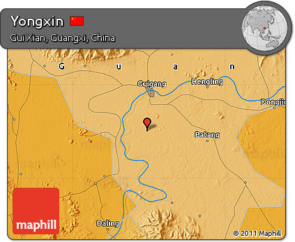 Political Map of Yongxin