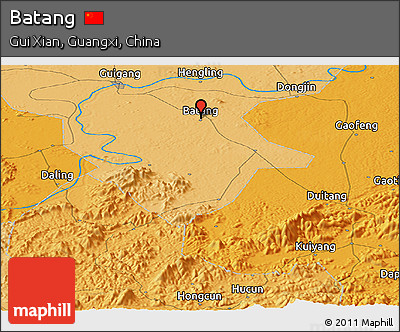 Political Panoramic Map of Batang