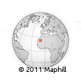 Outline Map of the Area around 22° 53' 22" N, 10° 7' 30" W, rectangular outline