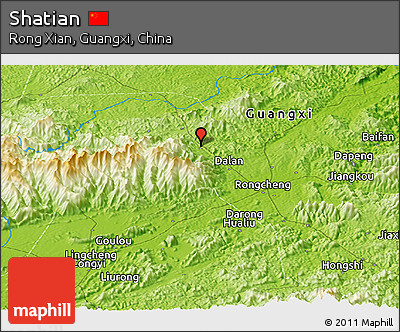 Physical Panoramic Map of Shatian