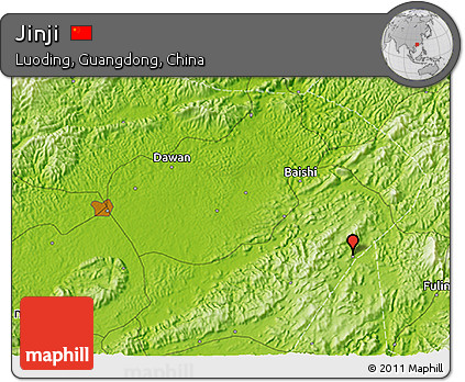 Physical 3D Map of Jinji