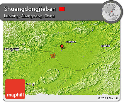 Physical 3D Map of Shuangdongjieban