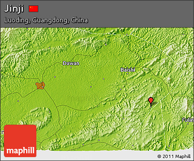 Physical 3D Map of Jinji