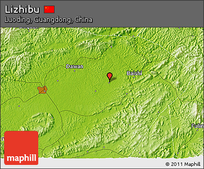 Physical 3D Map of Lizhibu