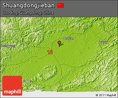Physical 3D Map of Shuangdongjieban