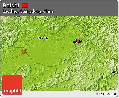 Physical 3D Map of Baishi