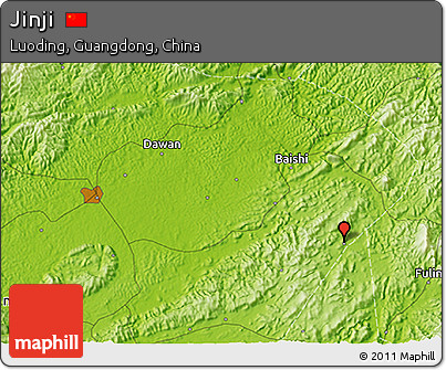 Physical 3D Map of Jinji