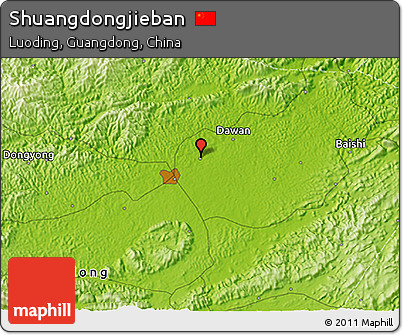 Physical 3D Map of Shuangdongjieban