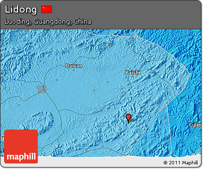 Political 3D Map of Lidong