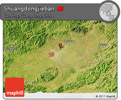 Satellite 3D Map of Shuangdongjieban