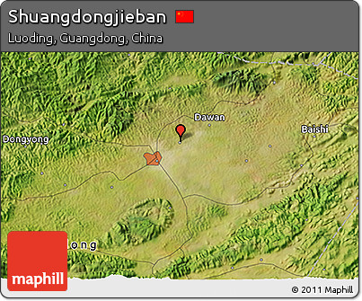 Satellite 3D Map of Shuangdongjieban