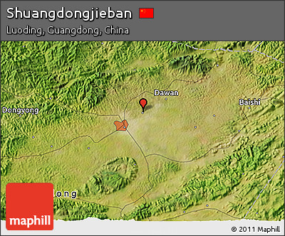Satellite 3D Map of Shuangdongjieban