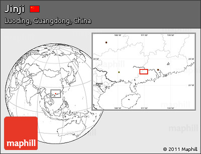 Blank Location Map of Jinji