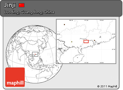 Blank Location Map of Jinji