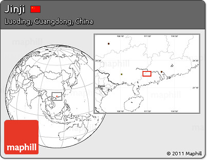 Blank Location Map of Jinji