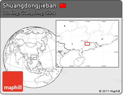 Blank Location Map of Shuangdongjieban