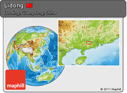 Physical Location Map of Lidong