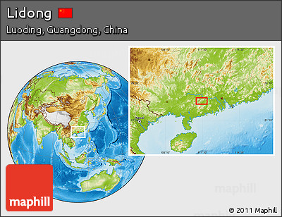 Physical Location Map of Lidong