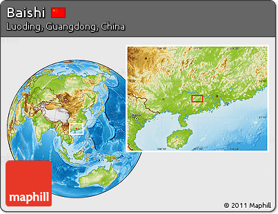 Physical Location Map of Baishi