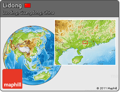 Physical Location Map of Lidong