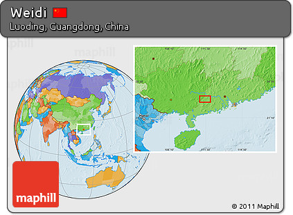 Political Location Map of Weidi