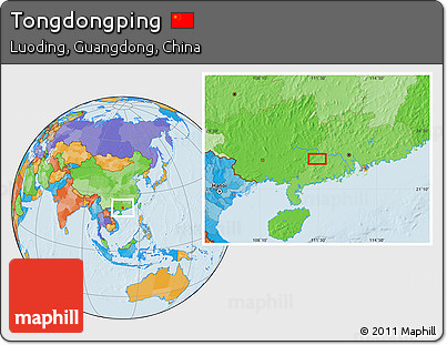 Political Location Map of Tongdongping