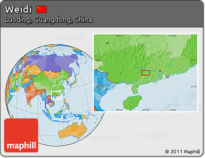 Political Location Map of Weidi