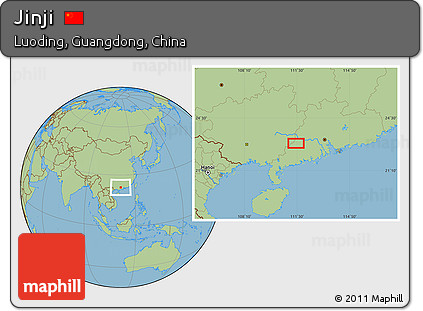 Savanna Style Location Map of Jinji