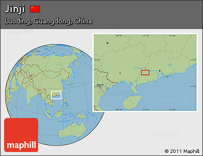 Savanna Style Location Map of Jinji