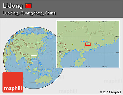 Savanna Style Location Map of Lidong