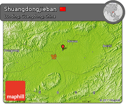 Physical Map of Shuangdongjieban