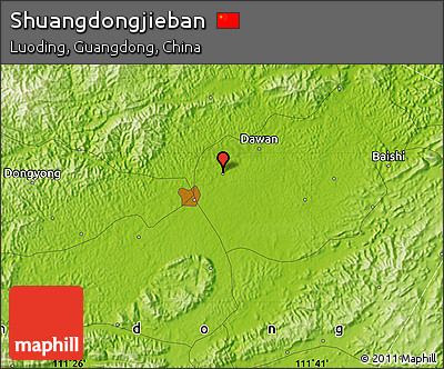 Physical Map of Shuangdongjieban