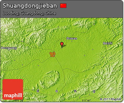 Physical Map of Shuangdongjieban