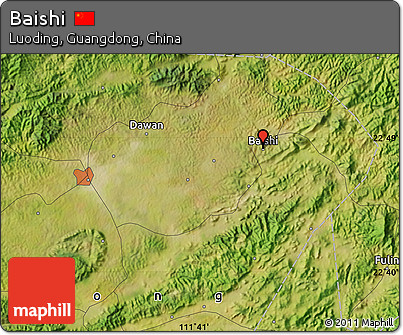 Satellite Map of Baishi