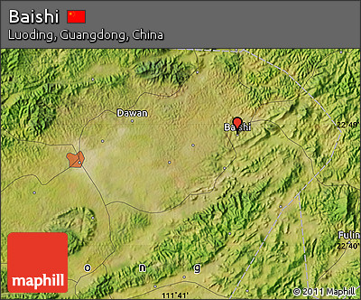 Satellite Map of Baishi
