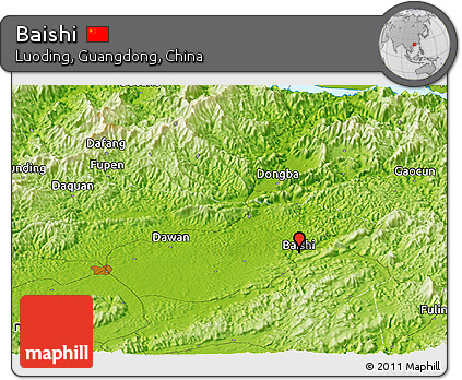 Physical Panoramic Map of Baishi