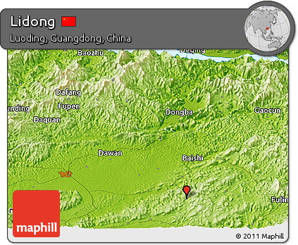 Physical Panoramic Map of Lidong