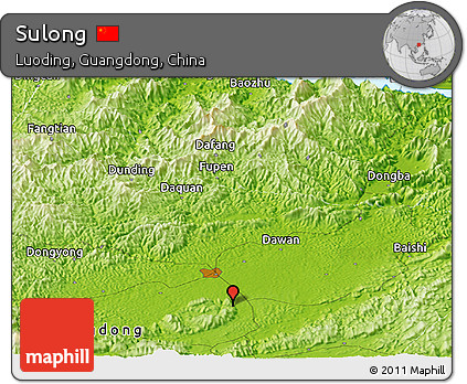 Physical Panoramic Map of Sulong