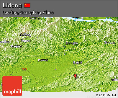 Physical Panoramic Map of Lidong
