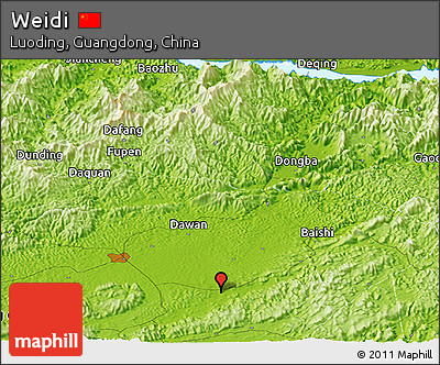 Physical Panoramic Map of Weidi