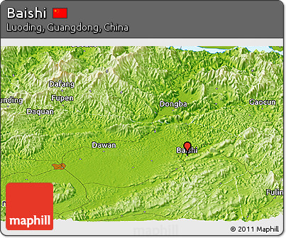 Physical Panoramic Map of Baishi