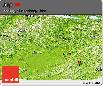 Physical Panoramic Map of Jinji