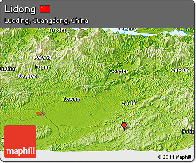 Physical Panoramic Map of Lidong