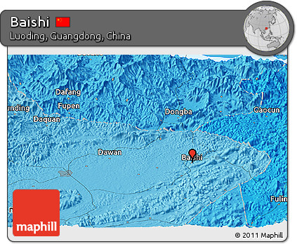 Political Panoramic Map of Baishi
