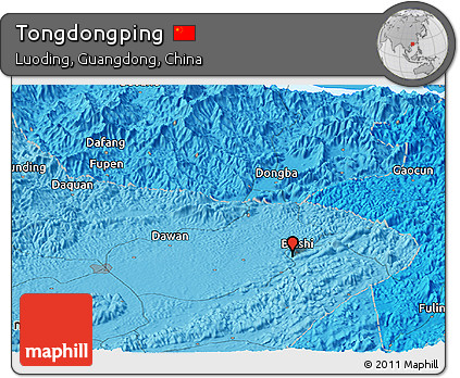 Political Panoramic Map of Tongdongping