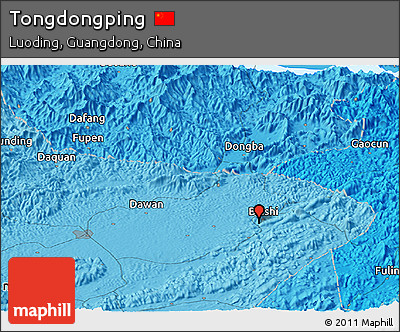 Political Panoramic Map of Tongdongping