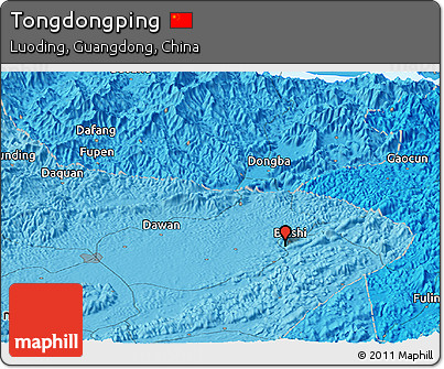 Political Panoramic Map of Tongdongping