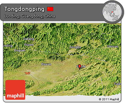 Satellite Panoramic Map of Tongdongping
