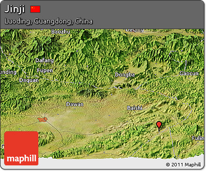 Satellite Panoramic Map of Jinji